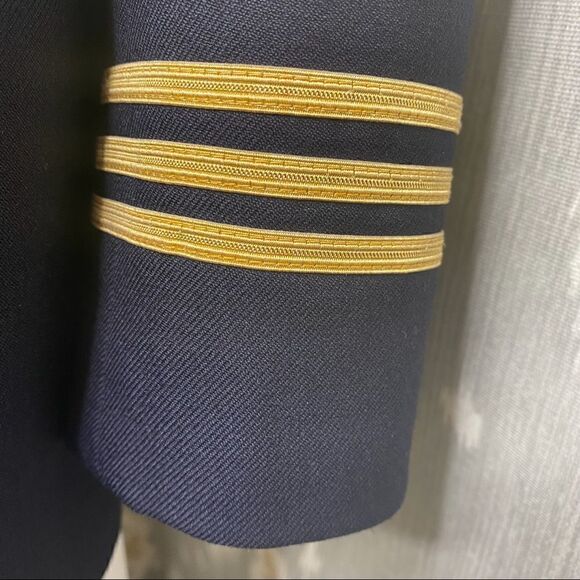 Ralph Lauren Vintage Navy & Gold Braid Double Breasted Nautical Inspired Blazer - Picture 13 of 17